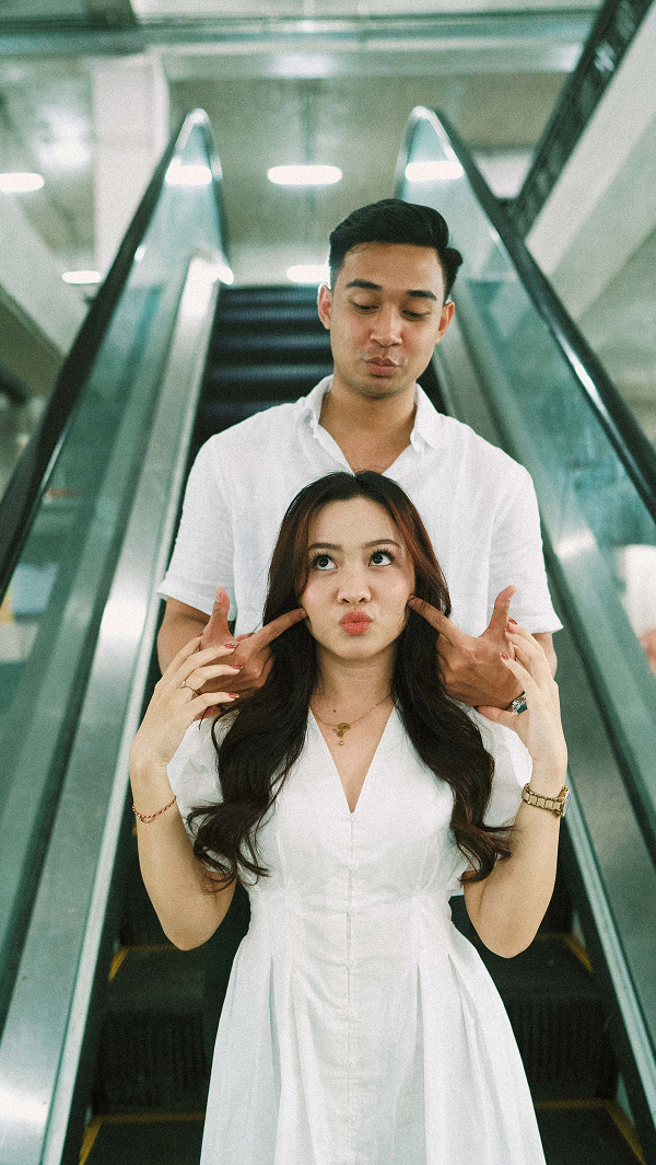 Couple in garage